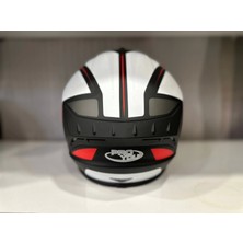 Hsb Proyou Full Face Kask White Grey Hsb PRO800