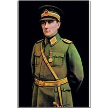 Oysal Bayrak Atatürk Üniformalı Portre Raşel Dijital Baskı Bayrak En 20 Metre Boy 30 Metre