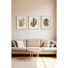 Artavessa Gerçek Ahşap Çerçeveli 3 Parça 3D Poster Tablo Seti