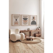 Artavessa Gerçek Ahşap Çerçeveli 3 Parça 3D Poster Tablo Seti