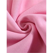 Softway Unisex Oversize Bisiklet Yaka Basic Düz Sweatshirt - Pembe
