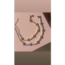 DMR Accessoire Gümüş Gökyüzündeki Yıldız Bileklik Çelik Star Bileklik 316 L Malzemeden
