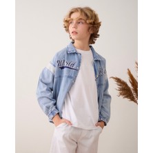 Mackays Erkek Denim Kolej Bomber Ceket