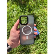 Miscase Iphone 14 Plus Magsafe Mat Krom Telefon Kılıfı