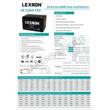 Lexron 12 Ah Kuru Akü 12V Lexron