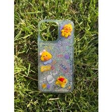 Miscase Iphone 14 Pro Max Uyumlu Sulu Simli Karakterli Telefon Kılıfı