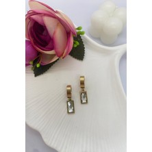 MH Store M-H Store Taşlı Çelik Küpe