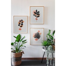 Artavessa Gerçek Ahşap Çerçeveli 3 Parça 3D Poster Tablo Seti