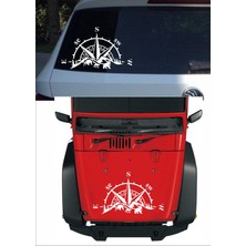 Sticker Usta Pusula Dağ Orman Ayı Kamp Adventure Offroad Araba Oto Karavan Sticker S47