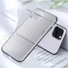 Miscase Iphone  Streamer Elektro Kaplama Şeffaf Yumuşak Telefon Kılıfı Gri-Iphone 11 Pro Max