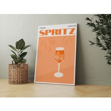 Pegziz Spritz Kokteyl Modern Kanvas Tablo - Cafe Dekor - Salon Mutfak Için Duvar Dekoru