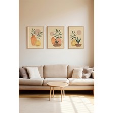Artavessa Gerçek Ahşap Çerçeveli 3 Parça 3D Poster Tablo Seti