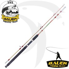 Oltamix Bauer Crystal 100-200GR Atarlı 2 Parçalı Orta Vidalı Dolgu Tip Gövdeli Tekne Olta Kamışı Paslanmaz Porselen Halkalar.