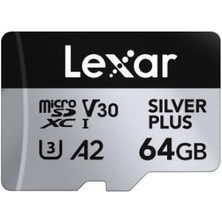 Lexar 64GB Silver Plus 205MB 4K V30 Uhsı Micro Sd Hafıza Kartı