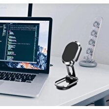 Aet Metal Manyetik Telefon Tutucu Katlanabilir Montajı Ayarlanabilir 360 Derece Çok Amaçlı
