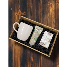 Chiccobox Beyaz Kupa Bardak,dermokil El&vücut Kremi 75ML,HANIMAĞA Eşek Sütlü Sabun,hediye Kutusu