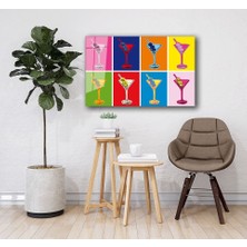 Rosyvien Rengarenk Renkli Martiniler Cam Tablo, Ev Ofis Mutfak Duvar Dekoru, Hediyelik, Kırılmaz Temperli Cam