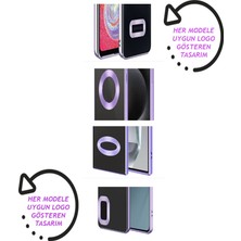 Apple iPhone 11 Uyumlu Kılıf Logo Gösteren Kamera Lens Korumalı Şeffaf Pürüzsüz Parlak Renk Kenar Çizgili Kaliteli Tpu Malzeme Cover