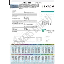 Lexron 210 Amper Jel Akü Lexron