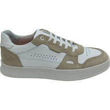Lucıano Bellini Bej Deri Erkek Sneaker Ayakkabı