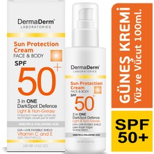 Dermaderm Leke Karşıtı Spf 50+ Yüz ve Vücut Güneş Kremi 100ML