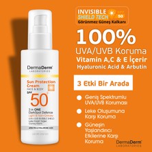 Dermaderm Leke Karşıtı Spf 50+ Yüz ve Vücut Güneş  Kremi 100ML