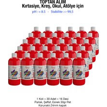 Red Rose Kırmızı Akrilik Boya Kırtasiye Kreş Okul Atölye Için 500 gr 30'lu Koli