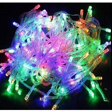 Rkm Store 10 Metre Rgb 100 Ledli Fişli 8 Fonksiyonlu Yılbaşı Ağacı Işığı Organizasyon Eklemeli Uzatılabilirled Işık
