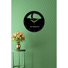 Ensa Design Atatürk Anafartalar Duvar Saati - Firma Veya Isim Yazdırılabilir - Atatürk Ahşap Duvar Saati 40X40CM