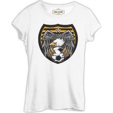 Lord T-Shirt Futbol - Top Pençe Kartal Beyaz Kadın Tshirt