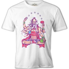 Lord T-Shirt Masa Tenisi - Yoga Ping Pong Beyaz Erkek Tshirt