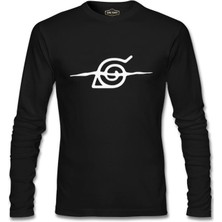 Lord T-Shirt Naruto - Logo Çizik Siyah Erkek Sweatshirt