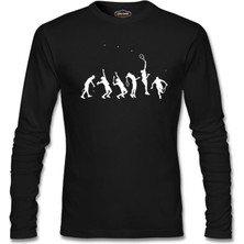 Lord T-Shirt Tennis Moves Silhouettes Siyah Erkek Sweatshirt