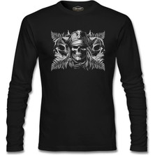Lord T-Shirt Pirate Skulls Siyah Erkek Sweatshirt