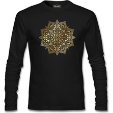 Lord T-Shirt Golden Mandala  Siyah Erkek Sweatshirt