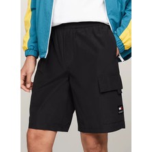 Tommy Jeans Normal Siyah Erkek Sweat Şort DM0DM18808BDS