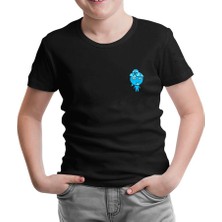 Lord T-Shirt Ateş ve Su - Su Kız Siyah Çocuk Tshirt