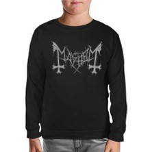 Lord T-Shirt Mayhem - Logo Gri Siyah Çocuk Sweatshirt