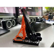 three3dprints Recaro Koltuk Telefon Tutucu Telefon Standı Tutacağı Turuncu Renk Tek Ebat Beden