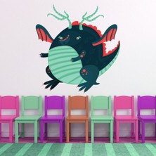 Jeronkarji Tombul Ejderha Dekoratif Duvar Sticker Çıkartma Bebek Çocuk Odası
