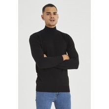 Tarz Cool Erkek Slim Fit Yarım Balıkçı Yaka Basic Triko Kazak