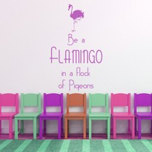 Jeronkarji Bir Flamingo Ol Ilham Verici Yazılı Dekoratif Duvar Sticker Çıkartma Yatak Çocuk Odası