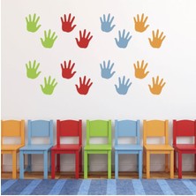 Jeronkarji El Baskı Çiftleri Çocuk Sınıfı Dekoratif Duvar Çıkartma Paketi Mutfak Ofis Yatak Odası