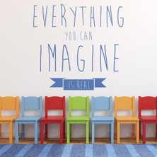 Jeronkarji Ilham Verici Yazılıyı Hayal Edebilirsiniz Dekoratif Duvar Sticker Çıkartma Oturma Odası Salon