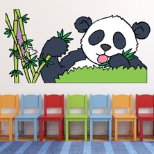 Jeronkarji Bu Benim Değil... Aç Panda Ayısı Dekoratif Duvar Sticker Çıkartma Yatak Çocuk Odası