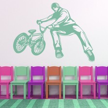 Jeronkarji Bmx Flip Bisiklet Bisiklet Sporları Dekoratif Duvar Sticker Çıkartması Spor Salonu Çocuk Odası