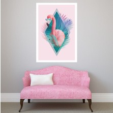 Jeronkarji Tropikal Flamingo Yaprakları Dekoratif Duvar Sticker Çıkartması Robert Farakas Bebek Çocuk Odası