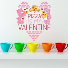 Jeronkarji Sevimli Ayılar Klasik Pizza Dekoratif Duvar Sticker Çıkartma Bebek Çocuk Odası