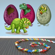 Jeronkarji Dinozor Yumurtaları T-Rex Triceratops Dekoratif Duvar Sticker Çıkartma Bebek Çocuk Odası