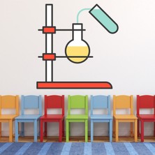 Jeronkarji Test Tüpü Bilim Deneyi Dekoratif Duvar Sticker Çıkartma Mutfak Ofis Yatak Odası